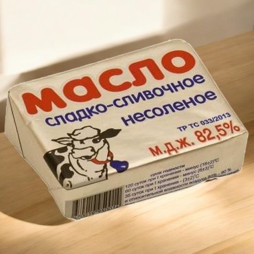 Масло сладко-сливоч несоленое Традиционное 82,5% 180гр (60 сут) ВОЛГУША (ДАР)