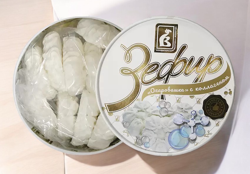 Зефир Очаровашка с коллагеном 0,225 (2мес) круглая коробка