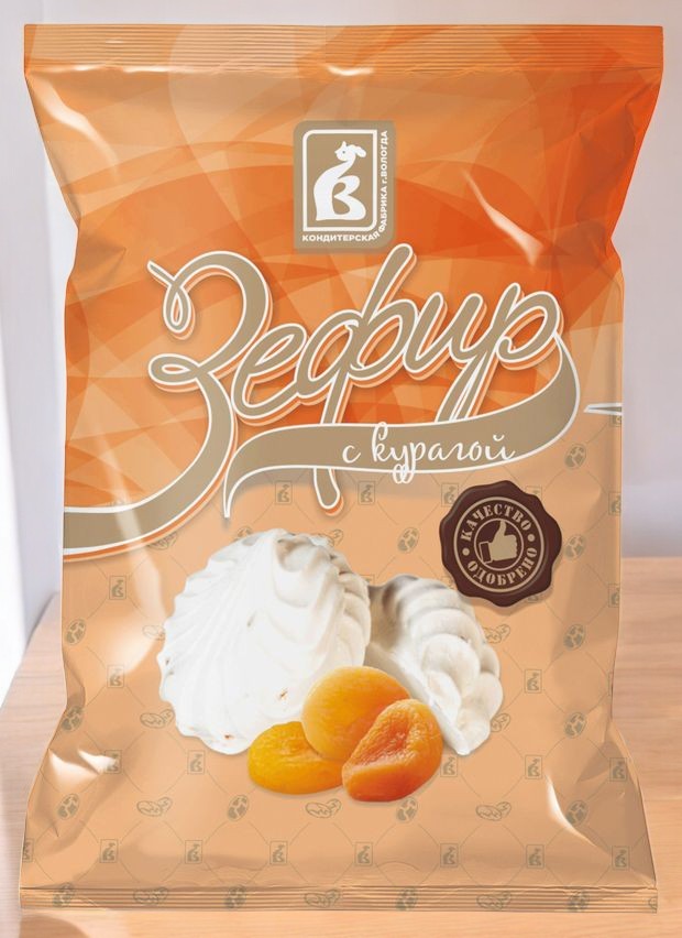 Зефир с КУРАГОЙ 0,250гр4 (5 мес) пакет