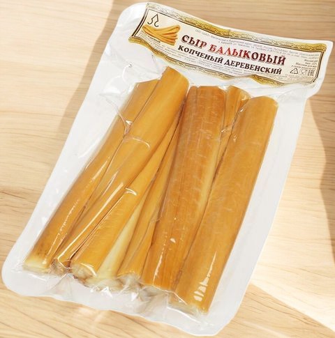 Сыр “Балыковый” копченый “Деревенский” 100 гр (НАРЕЗКА)