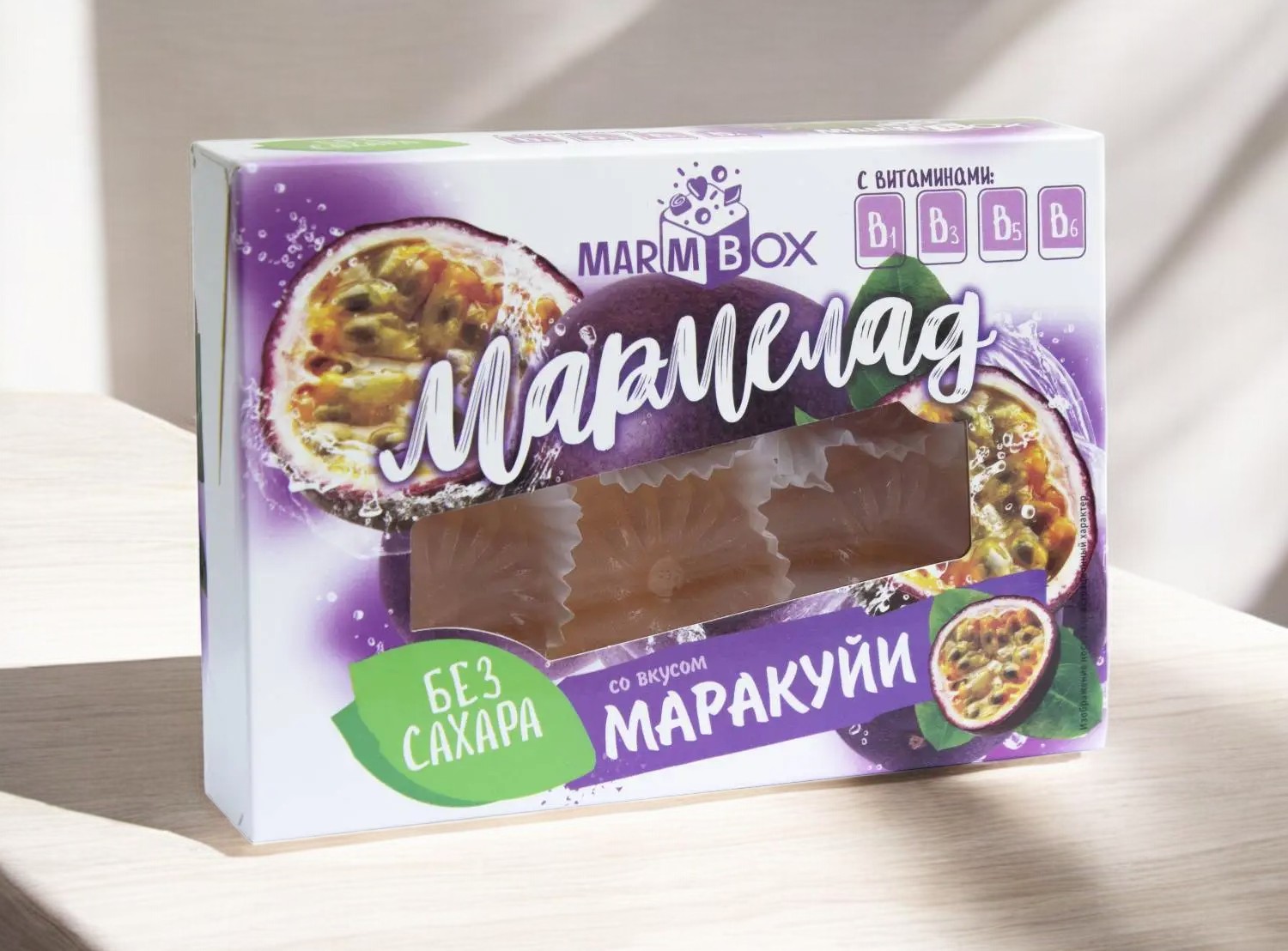 Мармелад Marmbox фруктоза МАРАКУЙЯ 200 (180 сут)