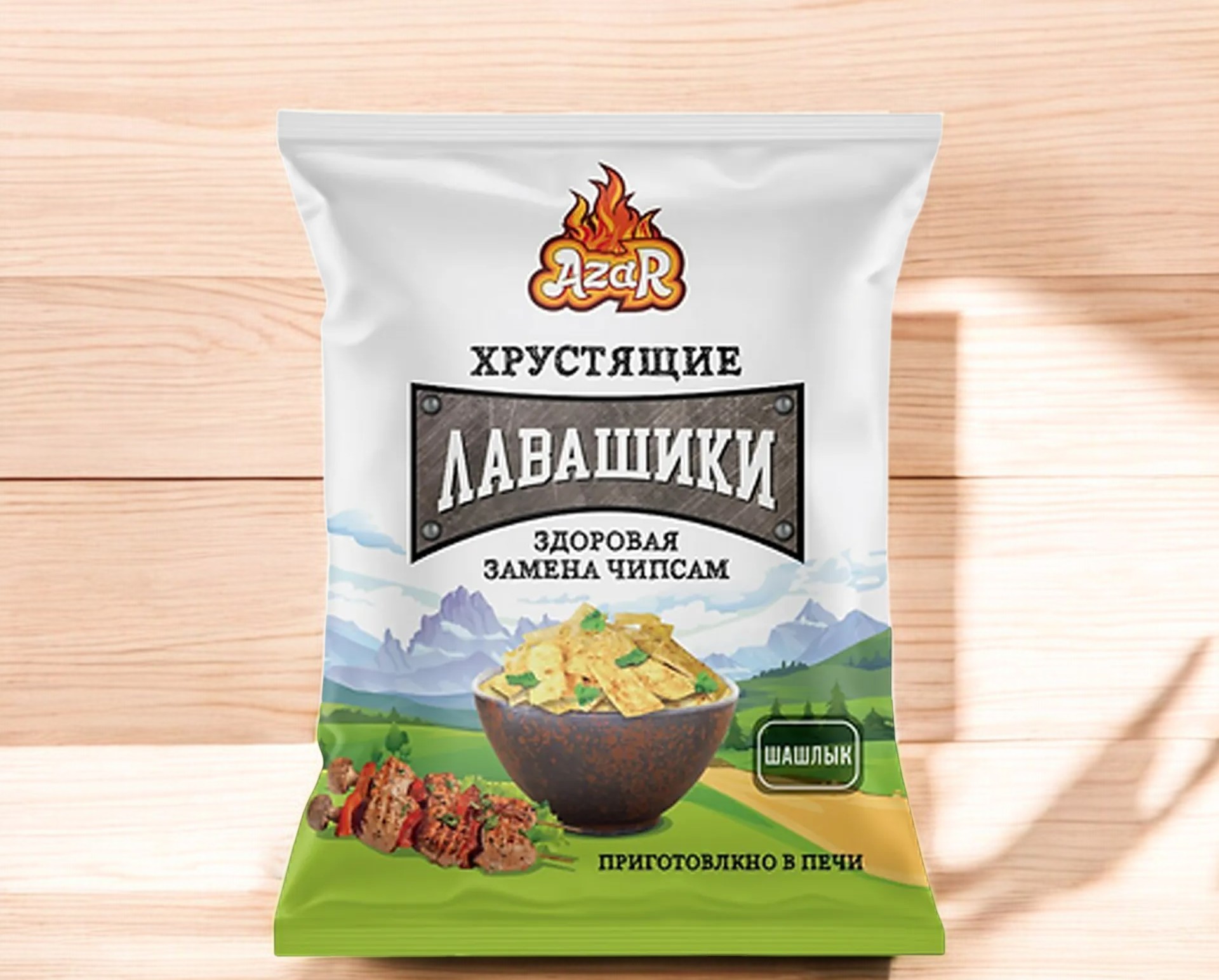 Лавашики ТМ Azarov со вкусом шашлыка пакет 90 гр (14)