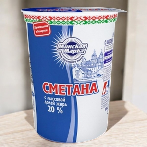 Сметана “” 20,0% стакан 380г