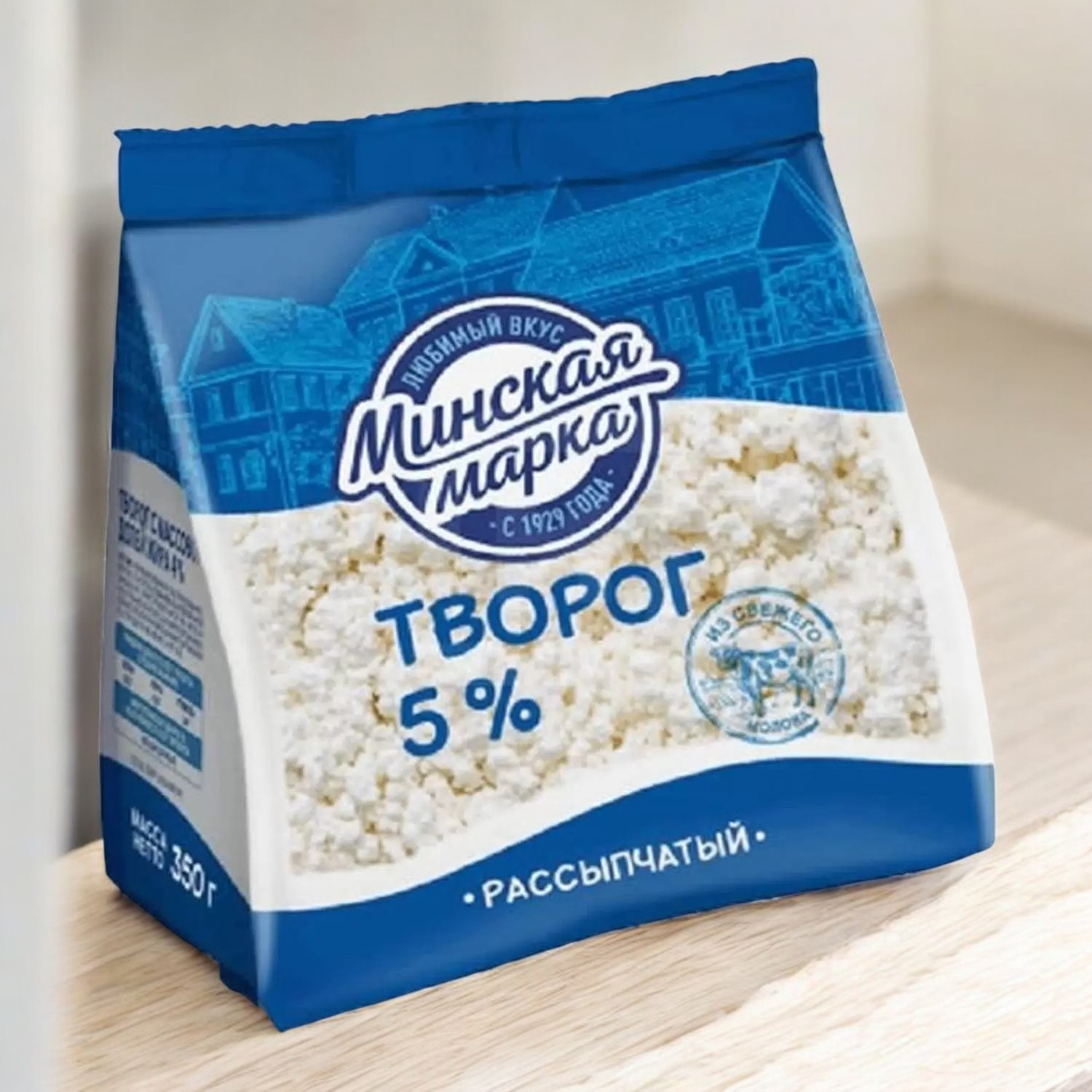 Творог пакет рассыпчатый 5% 350г (30 сут)