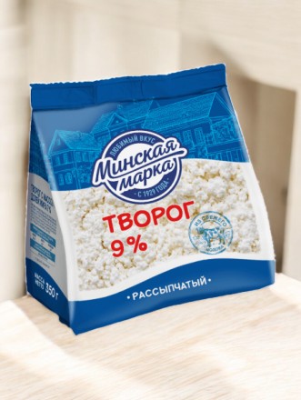 Творог пакет рассыпчатый 9% 350г (30 сут)