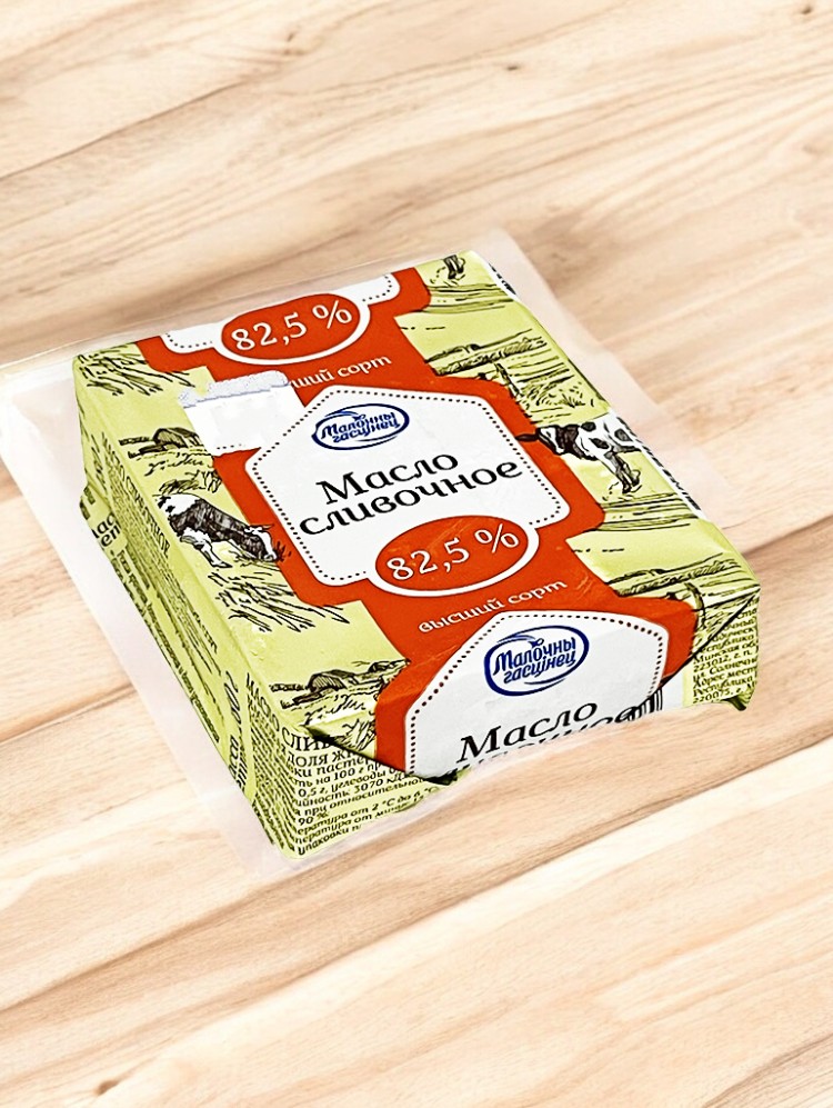 Масло сливочное 82,5% 180г (120сут) фольга