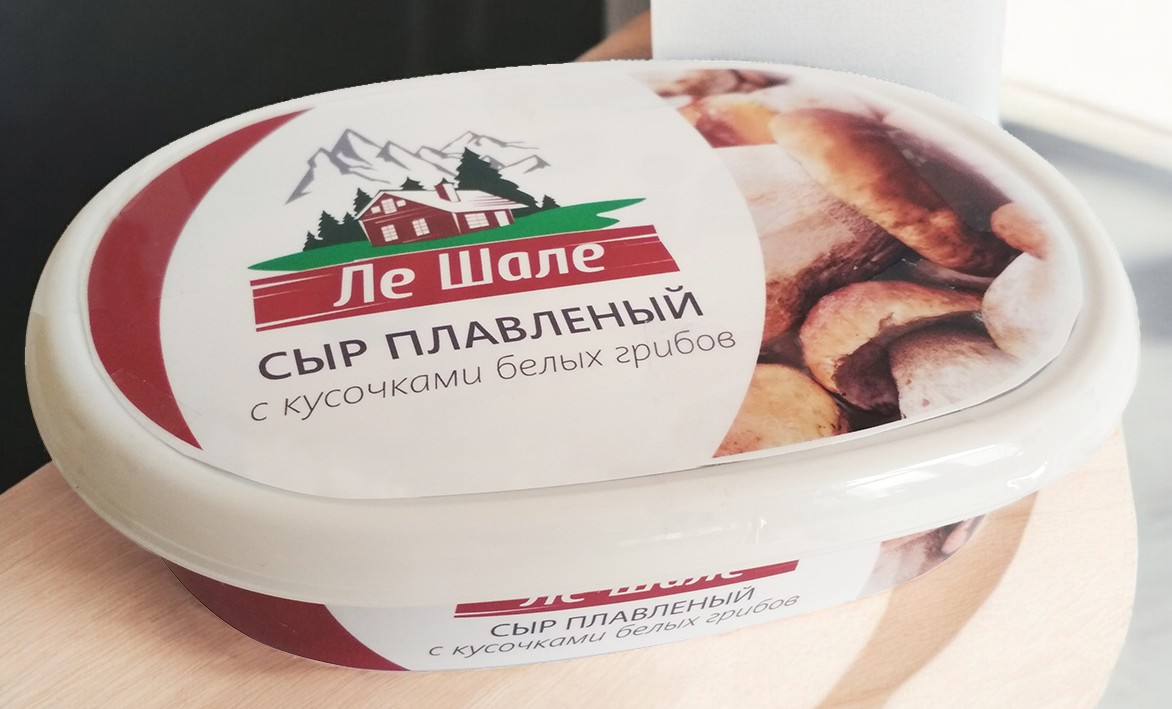 Сыр плавл БЕЛЫЕ ГРИБЫ 60% 125г (60сут) контейнер ЛЕ Шале