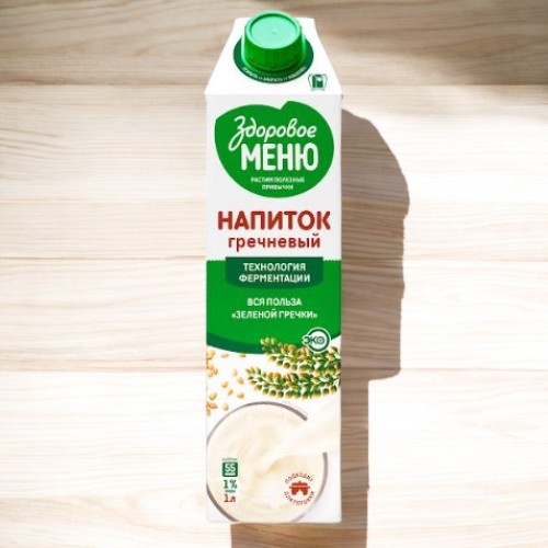 Напиток Гречневый ультрапаст Здоровое меню 1л Тетра Пак 12 для питания детей старше 3-х лет