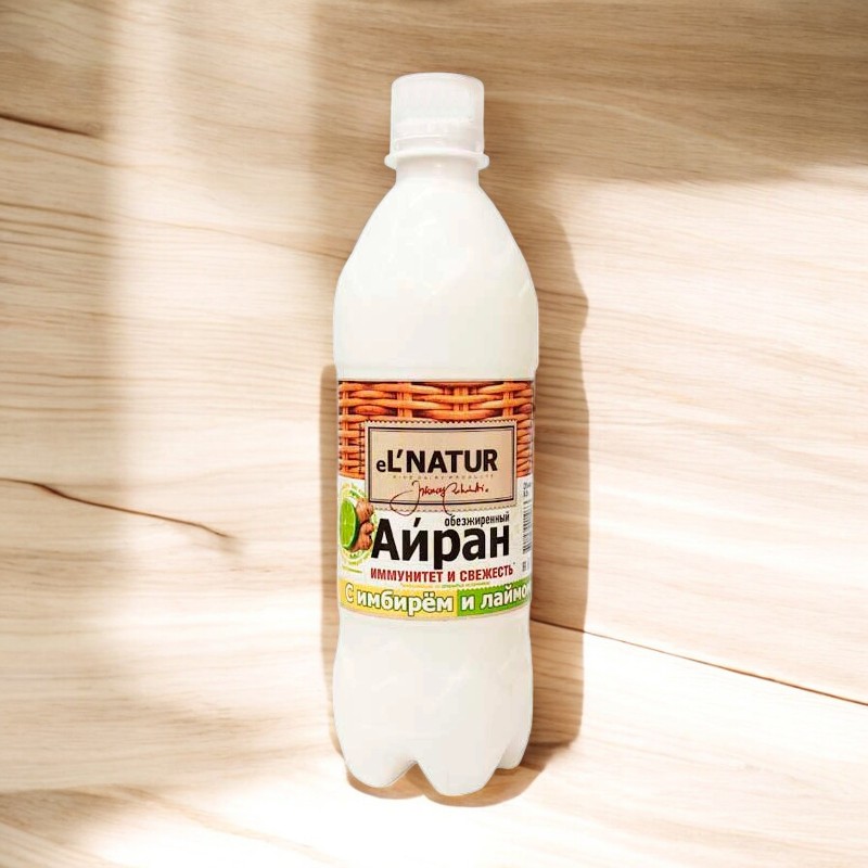 Айран Эльнатюр 0,5 л.с имбирем и лаймом 0,1 %