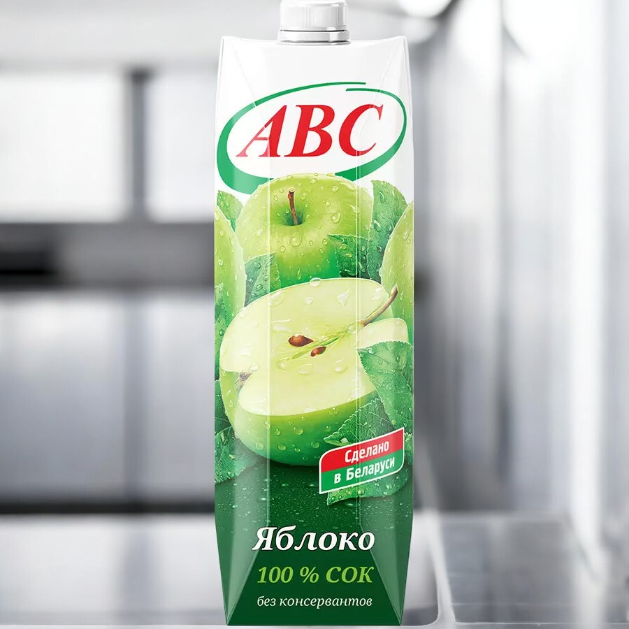 Сок яблочный 100% пр. 1л