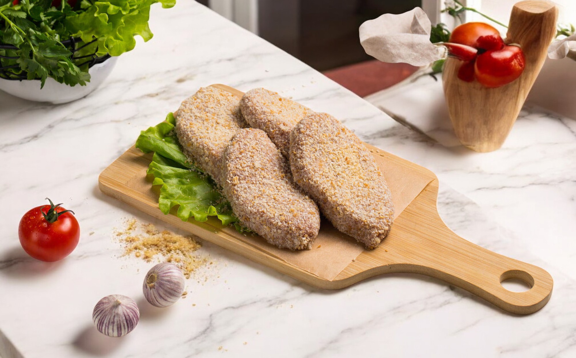 Котлеты “Сибирские”
п/ф мясные рубленые формованные панированные категории В замороженные