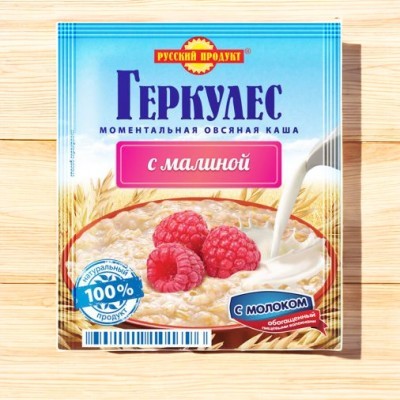 Каша овс/Малина с молоком б/п 35г