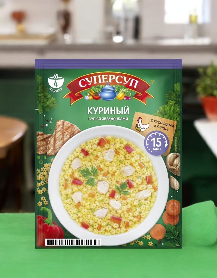 Суперсуп Куриный Звёздочки (вар.) 70г