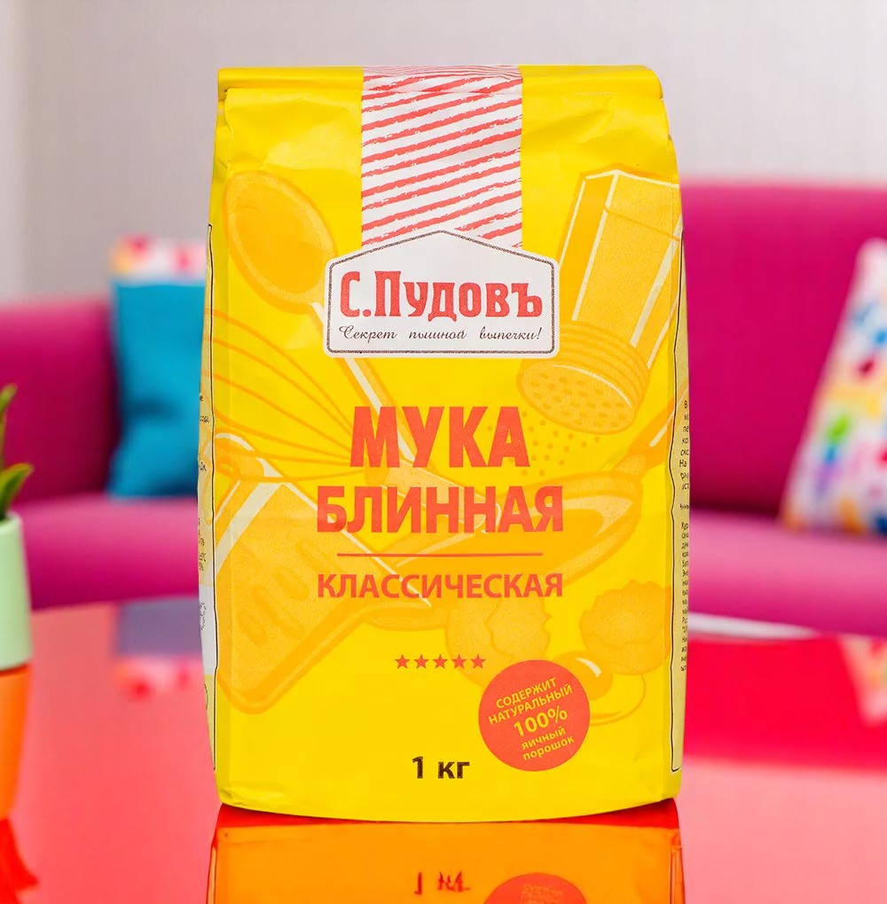 ПУДОВЪ мука Блинная в/с 1кг