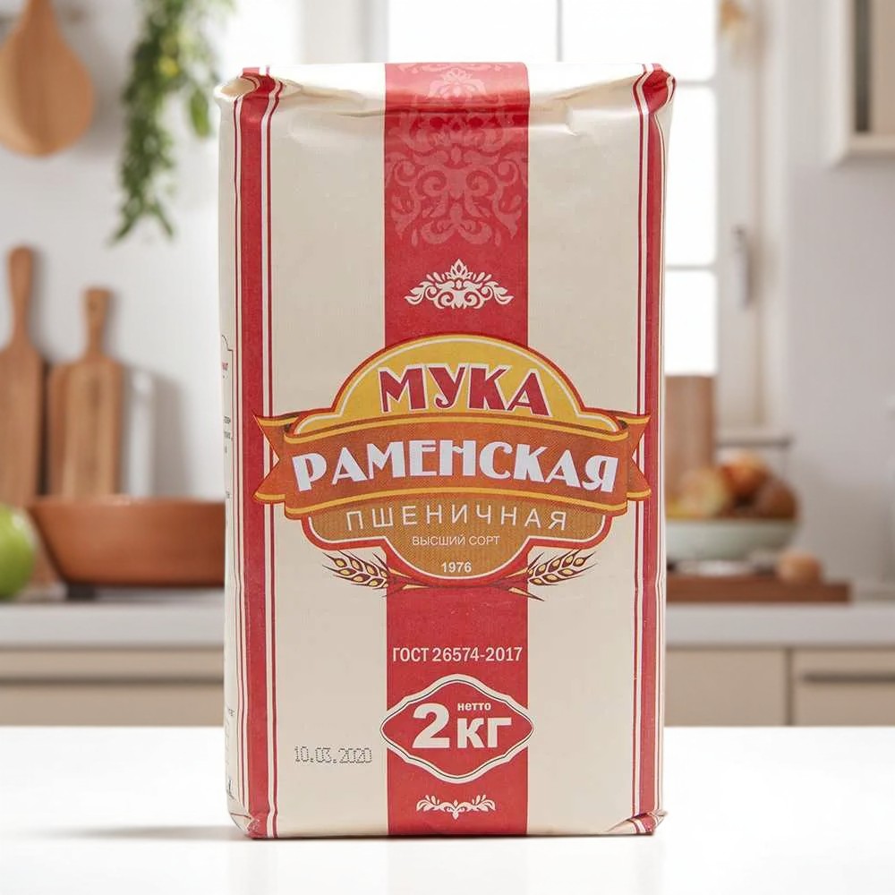 Раменская Мука пшеничная в/с ГОСТ 2 кг