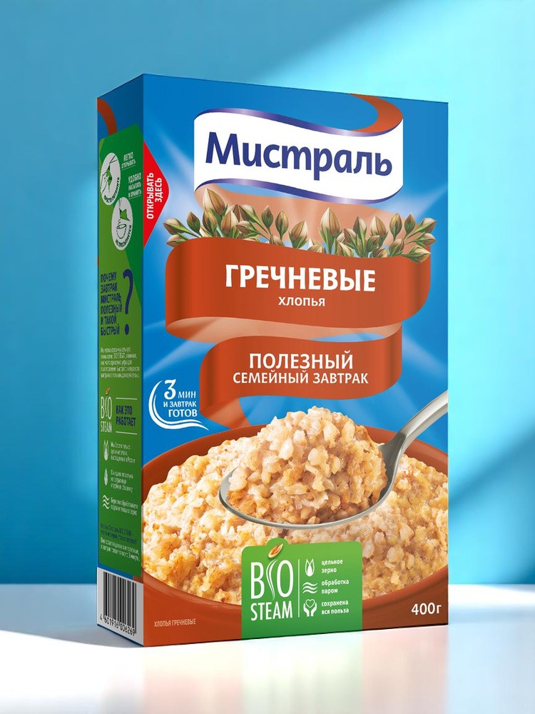 Мистраль Хлопья Гречневые 400гр
