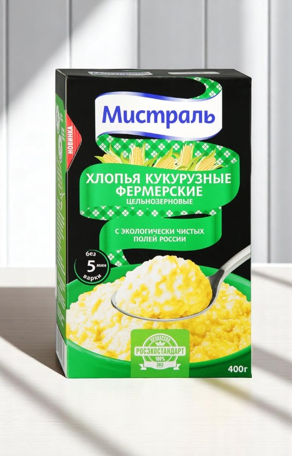 Мистраль Хлопья Фермерские кукурузные 400гр