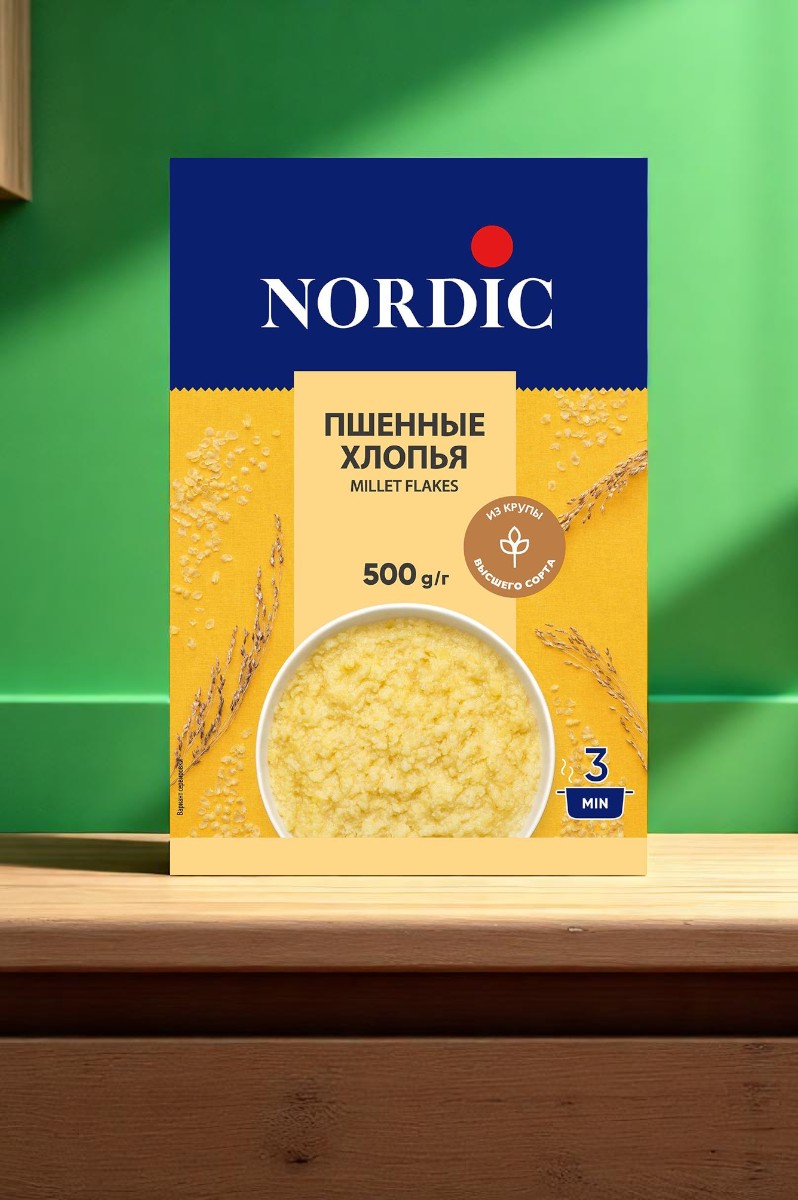 Nordic Хлопья Пшённые 500г