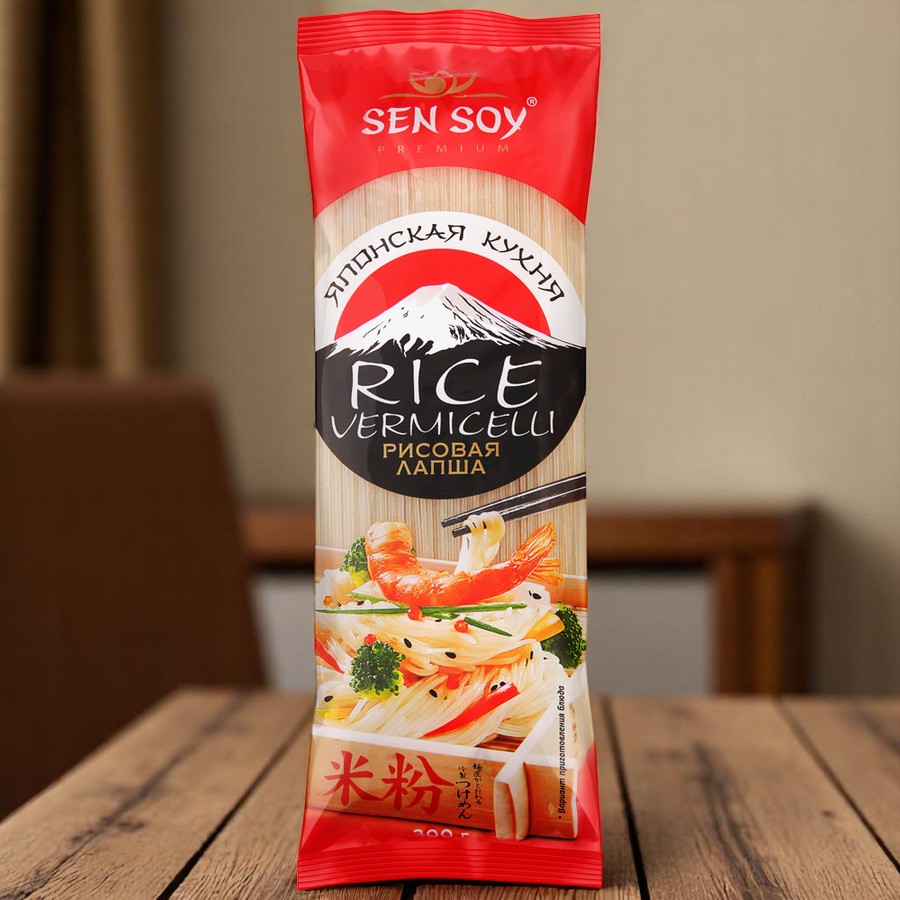 СЭНСОЙ Лапша Рисовая (Rice Vermicelli) 300гр