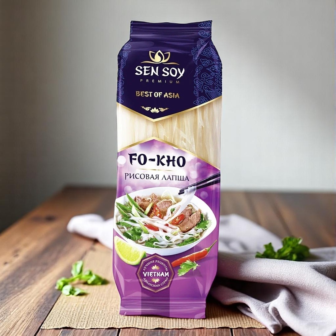 СЭНСОЙ Лапша Рисовая (Fo-Kho) 200гр