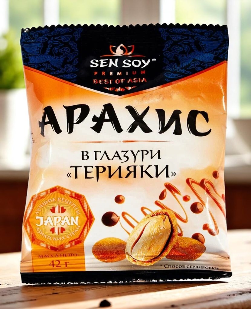 СЭНСОЙ Арахис вкус Терияки жар.в глаз. 42г