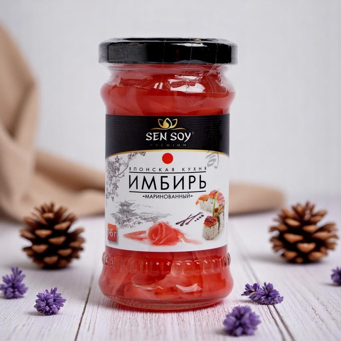 СЭНСОЙ Имбирь маринован.145гр ст