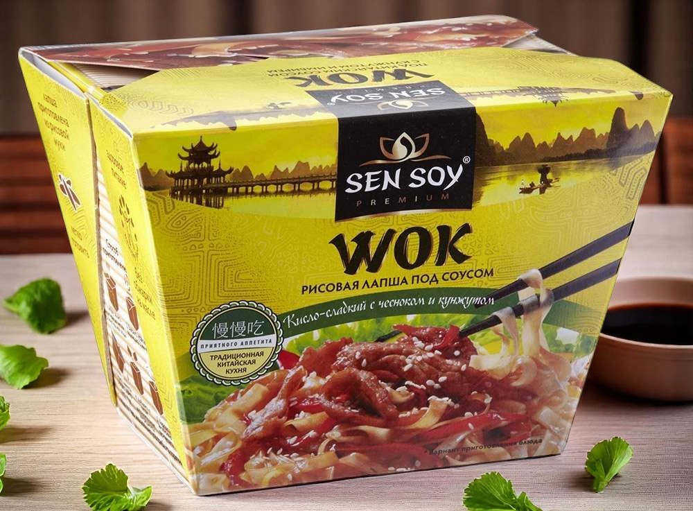 СЭНСОЙ Лапша Рисовая Соус кит. WOK 125г