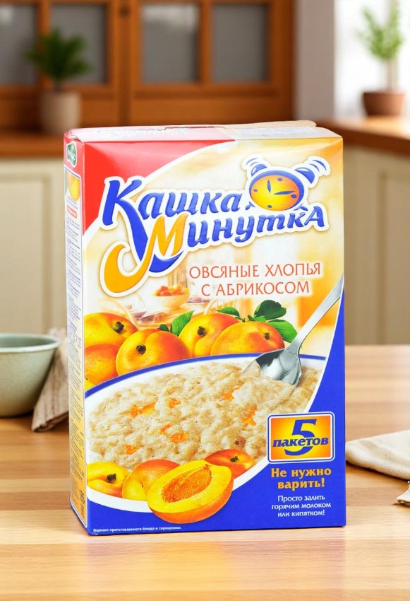 КУНЦЕВО Хлопья овсяные б/п с Абрикосом 37гр (блок)