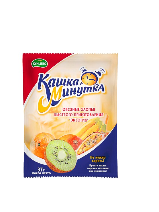 КУНЦЕВО Хлопья овсяные б/п Экзотик 37гр (блок)