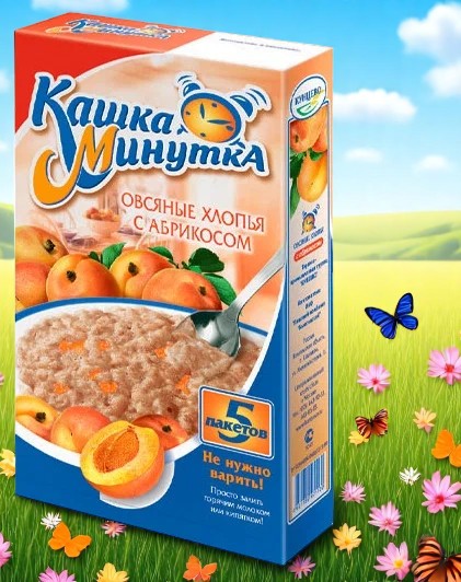 КУНЦЕВО Хлопья овсяные б/п Абрикос 185гр