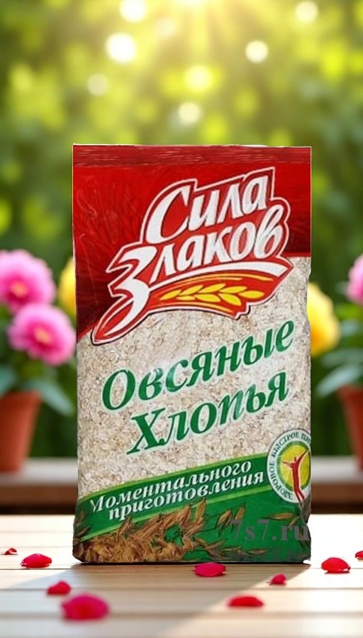 КУНЦЕВО №4020/12 “Сила злаков” Овсяные хлопья без варки 400гр пакет