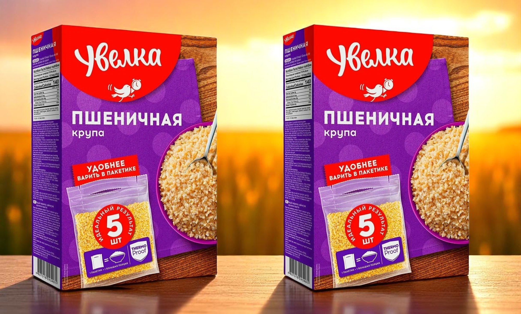 УВЕЛКА Б/П Пшеничная крупа 80г