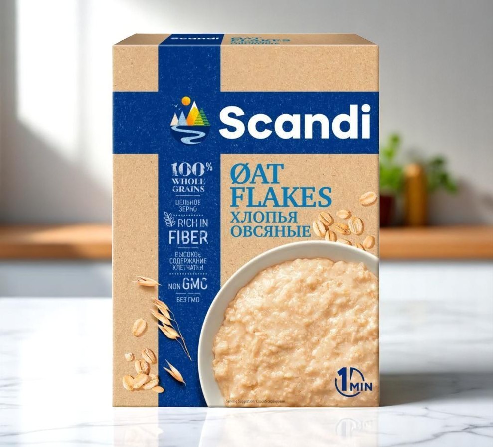 SCANDI Хлопья 4 злака 400г