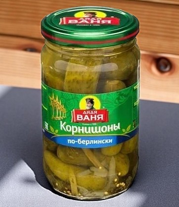 Дядя Ваня Корнишоны маринованные По-берлински 0,35 кг