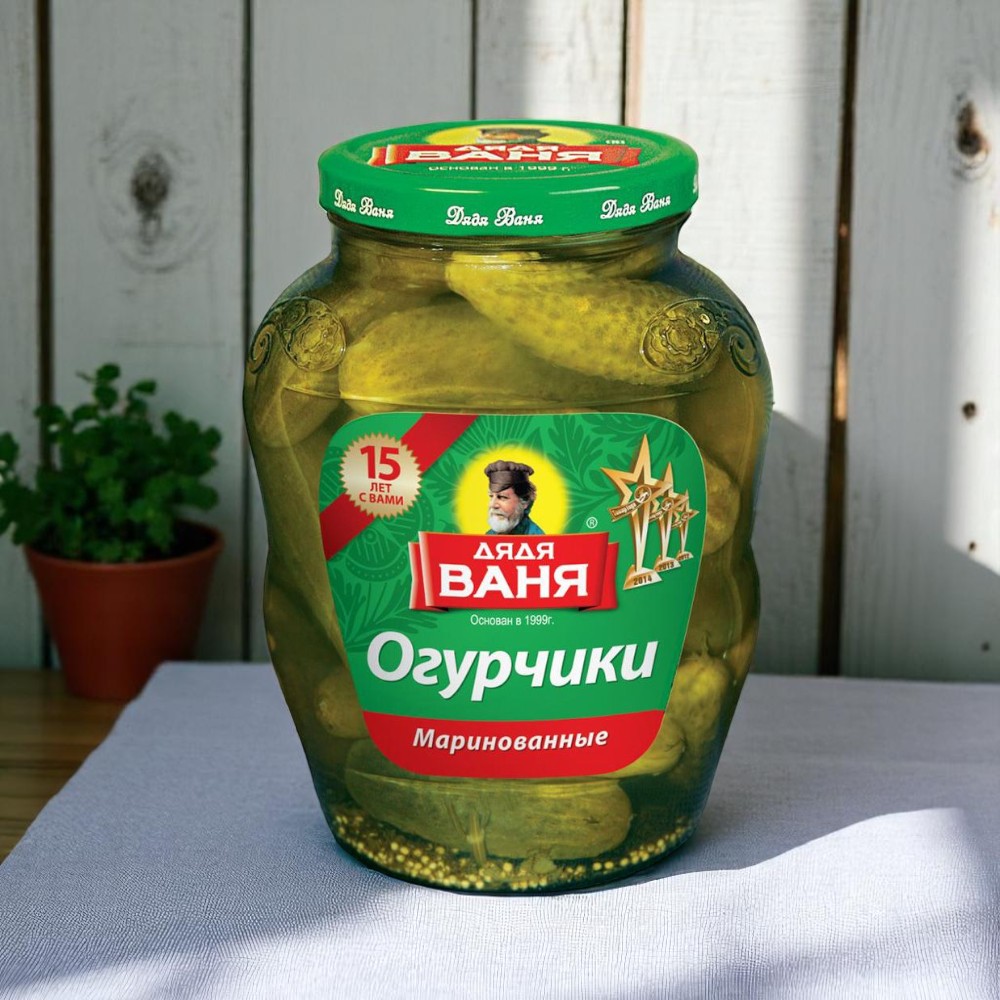 ДЯДЯ ВАНЯ Огурцы маринованные 1 шт стекло