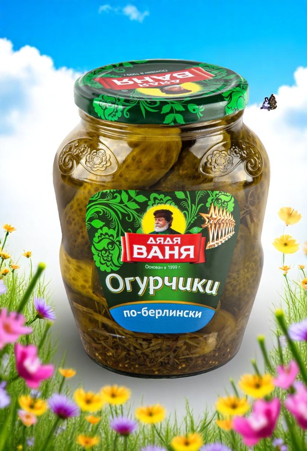Дядя Ваня Огурчики маринованные По-берлински 08 кг
