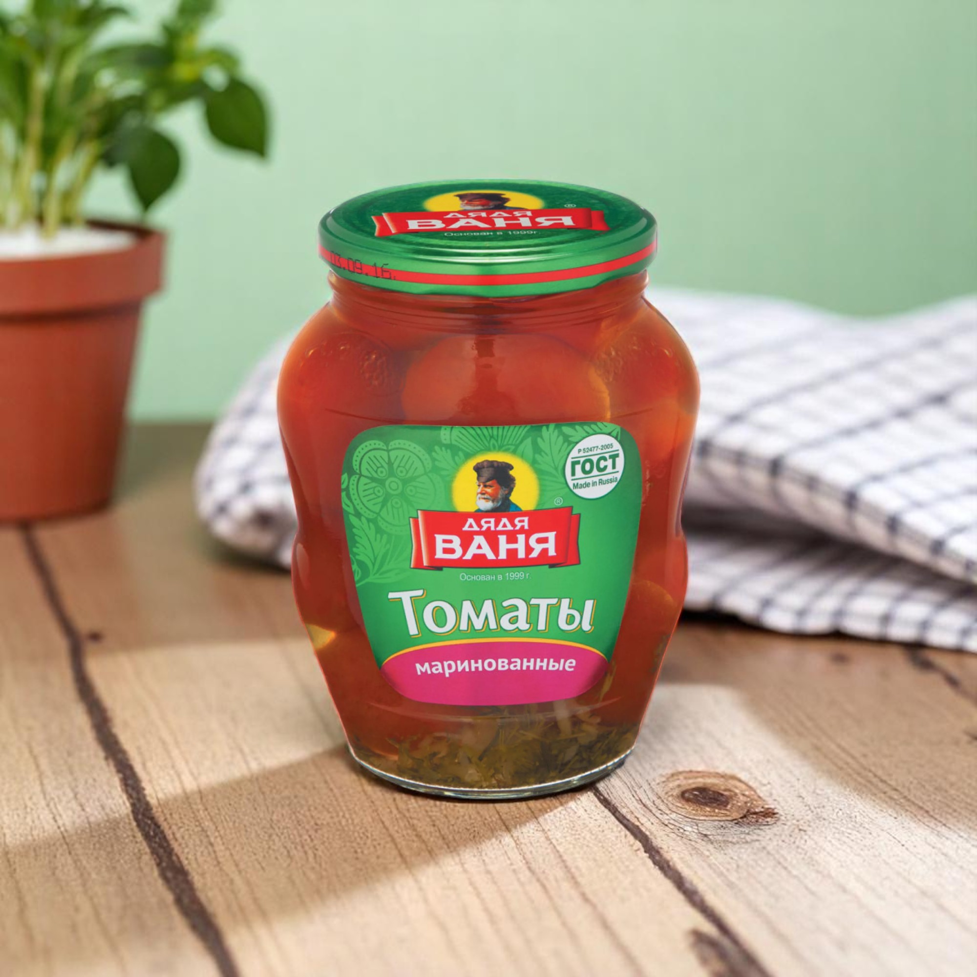 Дядя Ваня Томаты маринованные красные, бурые