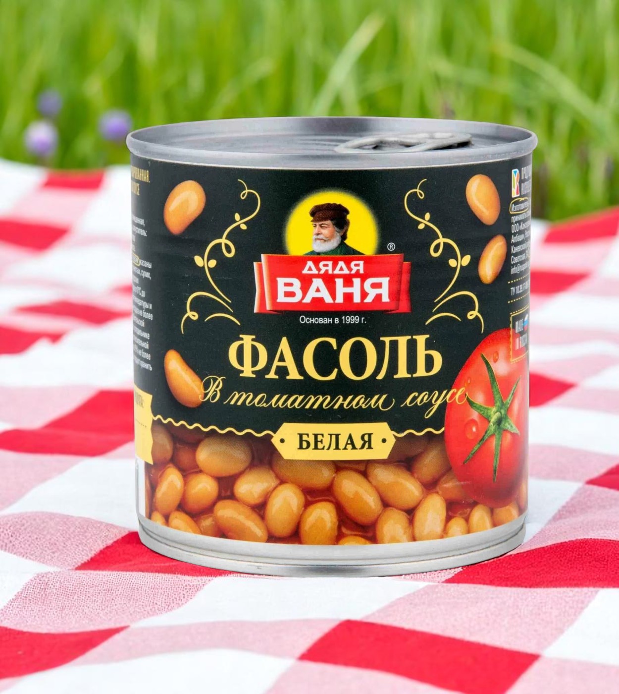 Дядя Ваня Фасоль белая в томатном соусе (крышка с ключом) 0.4 кг