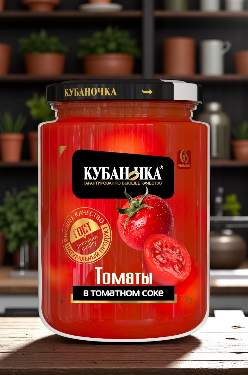 Томаты очищенные резаные в собственном соке 0,35 кг