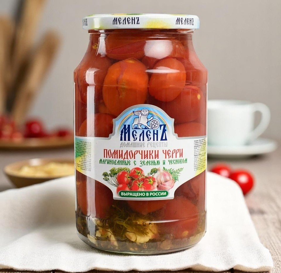 Мелень Помид.Черри АССОРТИ марин.зел/чесн.950мл