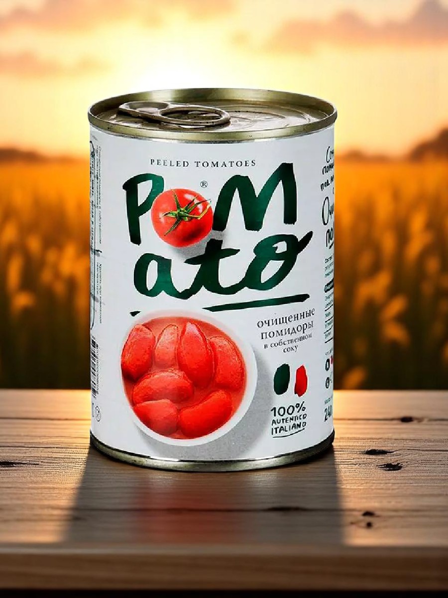 POMATO Помидоры очищенные в с/соку 400гр
