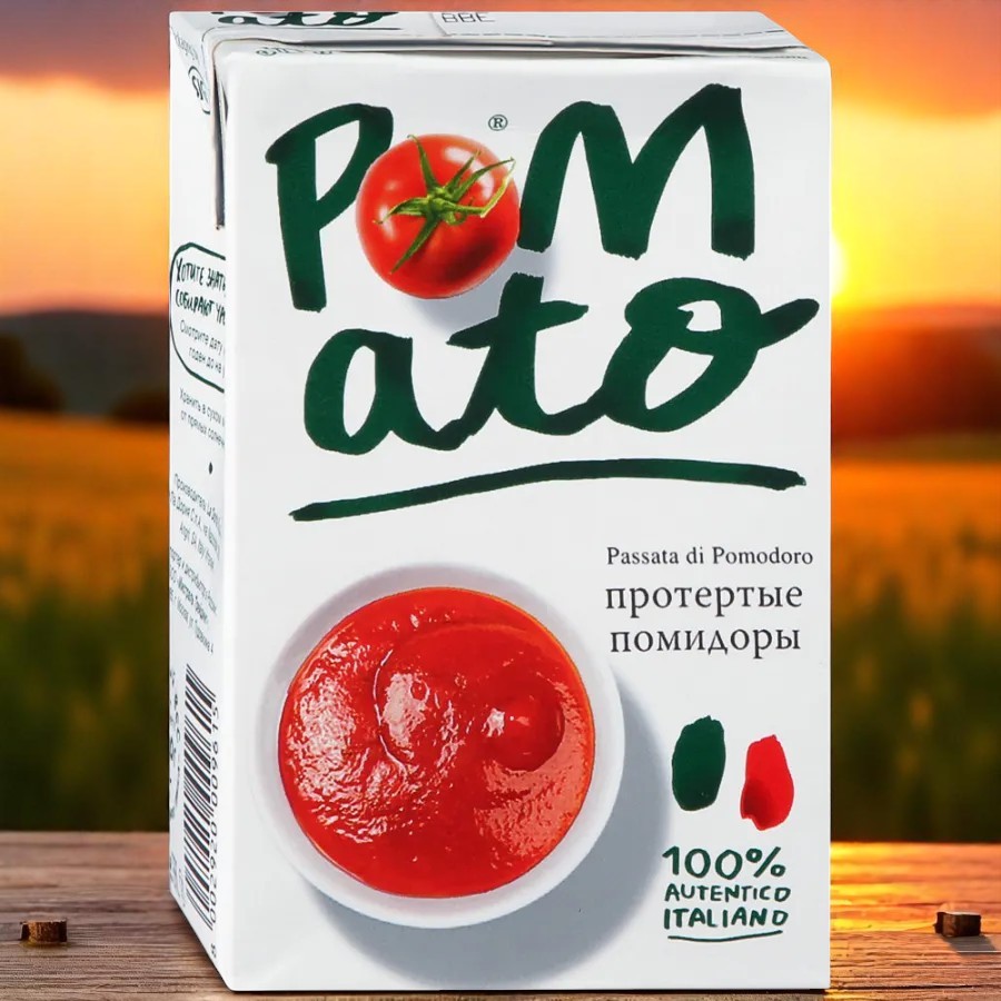 POMATO Помидоры протертые 390г тетпак
