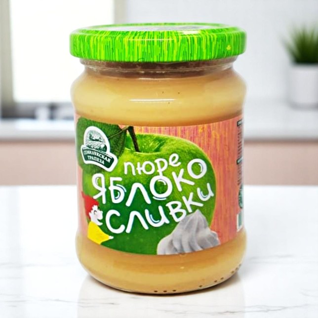 Пюре Яблоко со сливками 470г ст