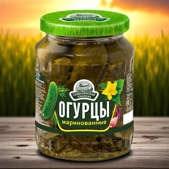 Огурцы марининованные хрустящие 720мл ст.