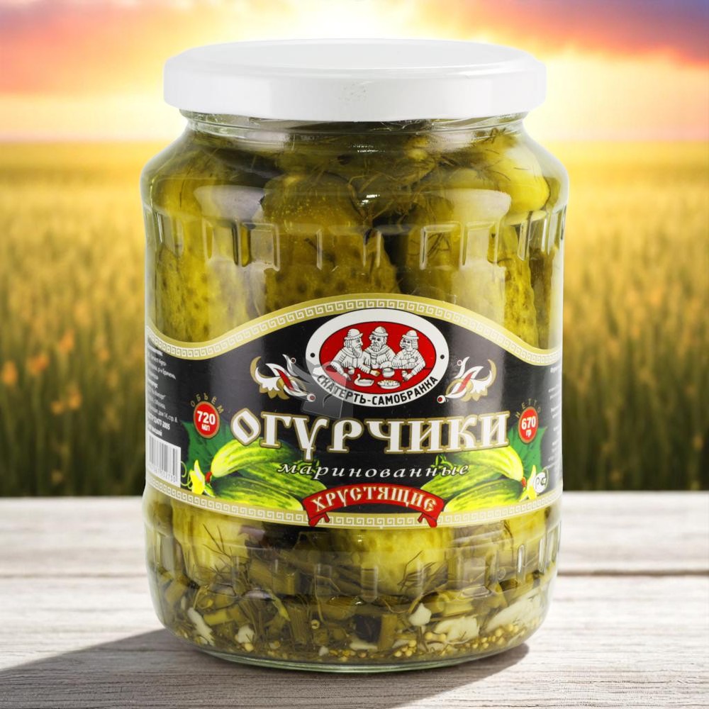 Огурцы маринованные стекло