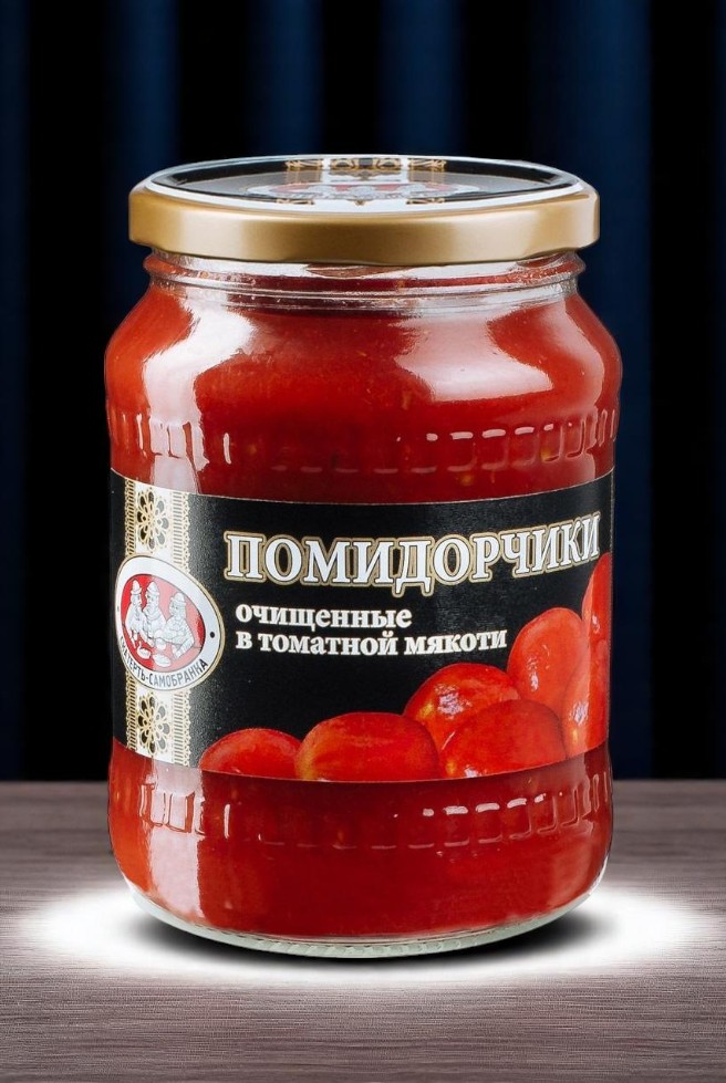 Помидорчики очищенные  в том.мякоти 720мл ст.