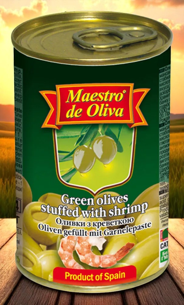 Maestro de Oliva Оливки с креветками 0,3 кг