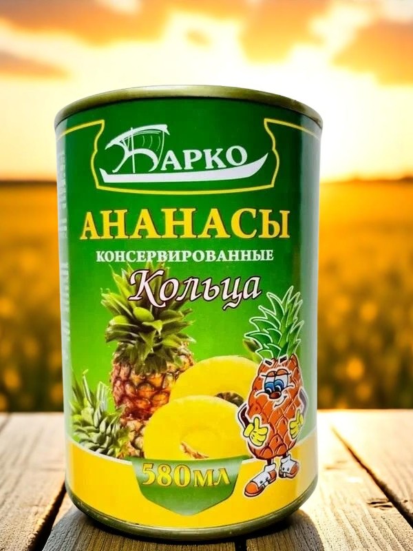 Ананасы КОЛЬЦА 580гр ж/б