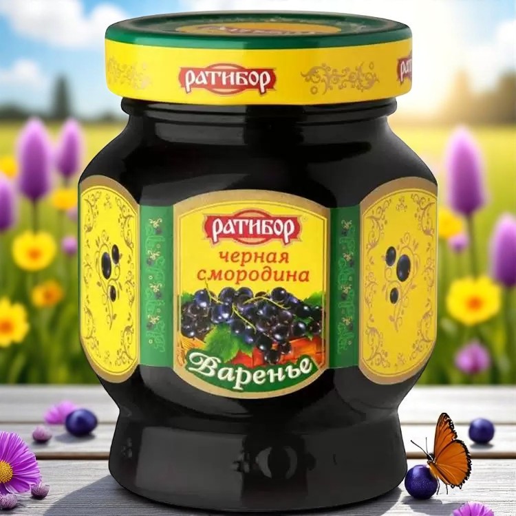 Конфитюр из черной смородины 0,35 кг * 6 стекло