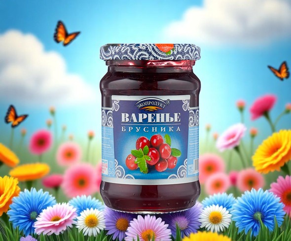 Экопрод. варенье Брусника 325гр